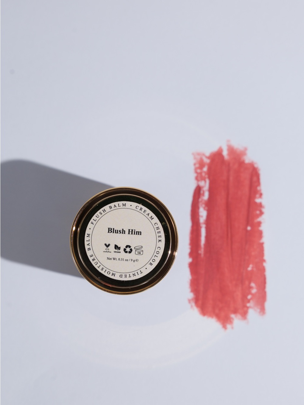 Creme de la Creme Color Balm for Lips Eyes & Cheeks in Blush Him - Neutral Pink